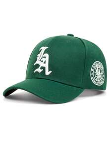 1顶男女通用哥特式洛杉矶刺绣嘻哈帽，可调节户外防晒棒球帽，适合春季、秋季、休闲街头派对，涤纶刺绣设计 - LA地球 - 查看 17