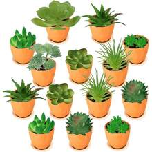 Green Succulents Plants, 14pcs Green Fake Succulents, Mini Artificial Succulents For Home Terrarium Wall Garden Office Decoration (Unpotted) - 1 - 查看 7