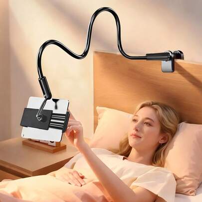 Giá đỡ điện thoại di động, giá đỡ cạnh giường tiện dụng, giá đỡ máy tính bảng iPad cho giường, kẹp vào bề mặt giường, xoay 360 độ đa năng, điều chỉnh bằng nút bấm, ổn định và dễ điều chỉnh. Tương thích với iPhone, điện thoại Android, quà tặng sinh nhật, cho gia đình, bạn bè, dùng cho văn phòng, ký túc xá và nhà ở, giá đỡ điện thoại xoay 360 độ, chịu tải trọng mạnh.