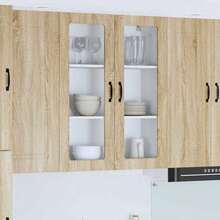 vidaXL Küchenwandschrank, Sonoma-Eiche, 80 x 31 x 100 cm - Braun - Übersicht 2