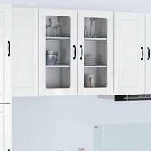 vidaXL Armoire de cuisine 2 pcs Blanc brillant 40 x 31 x 80 cm - Blanc - Voir 2