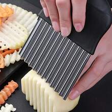 MeiGlobal Multi-Function Kitchen Knives, Patterned Knife, Stainless Steel Potato Cutter, Serrated Potato Cutter, Wavy Potato Cutter, French Fry Cutter, Multi-Function Vegetable Slicer, Potato Slicer And Slicing Knife.