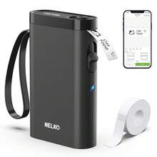 Label Maker Machine With Tape, P21 Bluetooth Label Printer, Wireless Mini Label Makers With Multiple Templates For Schoolsss Office Home, Black - 黑色的 - 查看 1