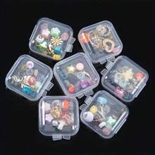 10/20/50个装透明首饰盒，迷你透明首饰收纳盒，多功能便携，情人节礼物