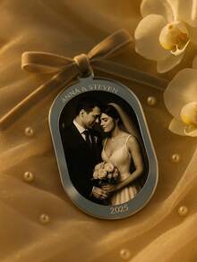 Custom Engagement Story Ornament For Couples - Personalized Photo & Date Keepsake, Unique Engagement Party Gift & Decor, Celebration Of Your Love Journey, Cherished Memory For Engaged Couples - A-wedding Decorative Ornaments - View 12