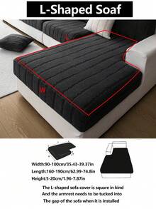 1 tấm bọc ghế sofa co giãn, chống trượt, phủ toàn bộ bề mặt ghế, phù hợp cho mọi mùa, chất liệu vải dày dặn, có thể giặt máy, chống bụi, thân thiện với thú cưng, trang trí nhà cửa, có thể điều chỉnh cho ghế sofa góc, phòng ngủ, văn phòng, phòng khách 1/2/3/4 chỗ ngồi. - Màu xám đen - Xem 15