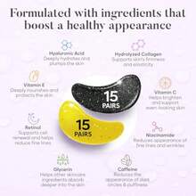 Under Eye Patches For Puffy Eyes And Dark Circles Gel Eye Masks With Caffeine Collagen And Vitamin C Deeply Moisturizing Bachelorette Party Favors Bridesmaid Gifts 30 Pairs Day And Night - 日夜 - 查看 2