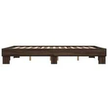 vidaXL Cadre de lit sans matelas chêne marrone 150x200 cm - Castano - Visualizzare 5