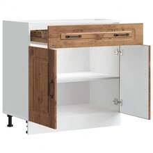 vidaXL Armadio da cucina Kalmar vieux bois bois d'ingénierie - Castano - Visualizzare 5