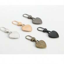 5pcs Heart-Shaped Multi-Functional Metal Detachable Zipper Pulls Replacement Zipper Sliders Repair Kit, For Luggage, Handbags, Backpacks, Jackets - Multicolor - View 6