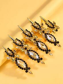 5件套几何水晶戒指，独特时尚戒指首饰配件