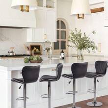 Taburete De Bar Juego De 2 Sillas De Bar Bancos Para Barra De Vintage Altura Ajustable Para Cocina Comedor Sala De Estar Y Otros Lugares Negro| Bancos Altos Para Barra | Sillas Para Comedor | Sillas | Muebles | Bancos Para Barra De Cocina | - 1 - Ver 9