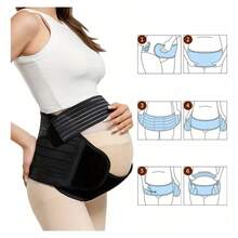 TendenciaFaja Para Embarazada Soporte Maternal Ajustable Aliviardolor Negro GCalidad premium - Negro - Ver 5