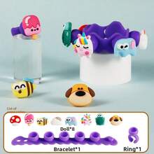 1pc DIY Silicone Bracelet Kit (For 3+ Years Old) | Multi-Element Beading, Enhance Children's Aesthetics, Promote Parent-Child Interaction | Non-Electric Toy Gift - Multicolor - View 10