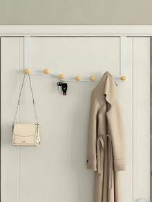 1个免钻孔门挂钩，创意卧室门挂钩，收纳整理神器，可挂外套、围巾、帽子、包包、毛巾、衣物等，无需工具，直接挂在门上，简单方便。充分利用空间：巧妙利用门后的闲置空间，让您的卧室、浴室和门厅瞬间整洁有序。情人节促销