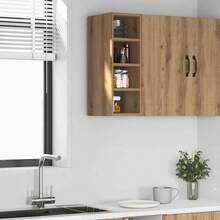 vidaXL Armoire suspendue "Riga" Chêne artisanal 20 x 29,5 x 60 cm Bois d'ingénierie - Tabac - Voir 2