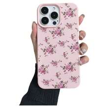 Phone Case - A TPU Case with a Pink Floral Pattern That Offers Full Protection And Precise Cutouts, Suitable for  6 Through 16 Pro/Pro Max/Plus. - Estilo 1 (1 pieza) - Ver 1