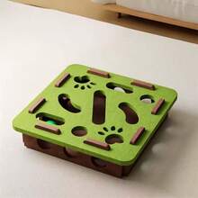 1pc Multi-Color Cat Game Box Felt Toy Box Scratching Post Cat Family Interactive Toy Maze Game Design Help Cat Kill Time Durable Cat Scratch Board No Hair Loss - Multicolor - View 10
