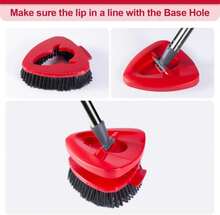 Scrub Brush With Refill Base, Spin Mop Head Scrubber Replacement Compatible With O Cedar EasyWring 1-Tank System, Hard Bristles Floor Scrubber, Tub &Amp; Tile Cleaning Brush For Bathroom, Kitchen, Patio - Màu B - Xem 5