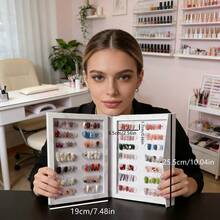 Large Capacity Magnetic Nail Polish Display Book, Space-Saving, Multi-Functional Fake Nail Display Board, Smooth DIY - Multicolor - View 8