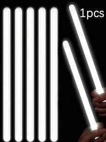 14-Inch Extra Large Size White Glow Sticks, These Super Bright Glow Sticks Can Glow In The Dark For 12 To 16 Hours. Suitable For Weddings, Wedding Decorations, Concerts, Bars, Valentine's Day, Birthdays, Festivals, Birthday Gifts, Personalized Gifts, Travel Essentials. - Snowflake White - View 10