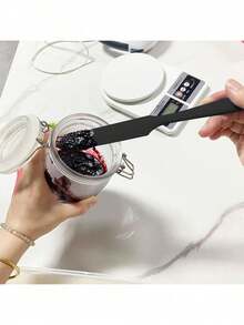 1/4pcs Silicone Jar Scraper Spatulas, Heat Resistant Cake Cream Peanut Butter Spatulas Mixing Batter Scraper, Nonstick Bread Spatula Rubber Kitchen Jar Blenders Scraper Long - Multicolor - View 6