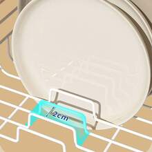 Dish Drying Rack With Cutlery Holder & Removable Drip Tray: Essential Kitchen Organizer - White - View 9