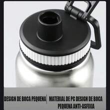 800ml/1000ml Stainless Steel Thermal Bottle For Hot And Cold Drinks With Sporty Handle - Red - View 3