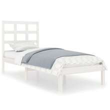 vidaXL Mesa de luz sin matelas blanca 75x190 cm madera maciza - Blanco - Ver 1
