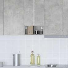 vidaXL Armoire suspendue avec rangement Gris béton 20 x 29,5 x 40 cm - Gris - Voir 3