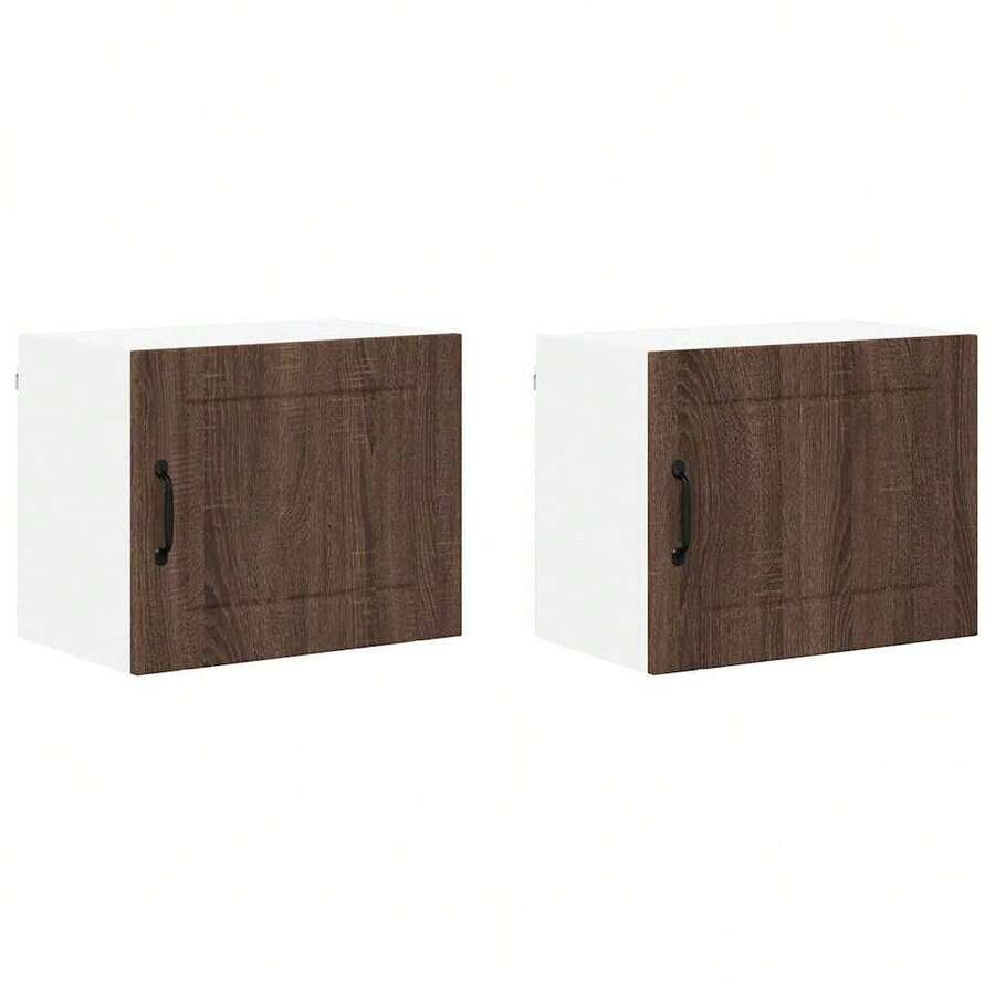 vidaXL Armario de cocina 2 piezas Chêne brun 50 x 31 x 40 cm - Marrón - Ver 1