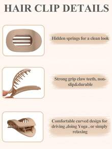 1pc/4pcs Set Colorful Leopard Print Flat Round Hair Clips, Non-Slip Alligator Clips, Arched Design, Retro Minimalist Women Hair Accessories, Hair Clips, Hair Claws, Hair Pins, Hair Barrettes, Head Accesssories - Multicolor - View 2