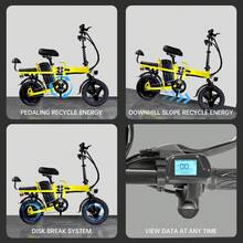 Fashion Colorful Folding 500W Electric Bike E Bike A9 With 48V Battery For Adults - Màu vàng - Xem 7