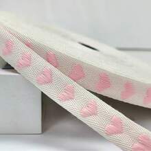 5码红色爱心刺绣丝带，情人节礼物，礼盒装饰丝带，手工DIY材料，烘焙氛围，适用于DIY工艺品、蝴蝶结、礼品包装、花束装饰、婚礼、生日、派对、母亲节、情人节装饰、浪漫情人节装饰、礼品包装用品 - 彩色 - 查看 14