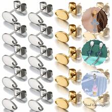KMEOSCH 24 buah Anting Tusuk Bentuk Tetesan Air Mata dari Stainless Steel dengan Lubang Gantung, Cocok untuk Anting Tusuk DIY, Dilengkapi dengan Penutup Telinga, Aksesoris Anting DIY dan Komponen Perhiasan - Bintang - View 3