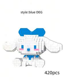 Sanrio Approximately 400pcs/Box Hello Kitty Building Blocks, Including My Melody, Cinnamoroll, Pompompurin, Kuromi And Other Cartoon Character Blocks - Collectibles, Perfect Halloween And Valentine's Day Gifts