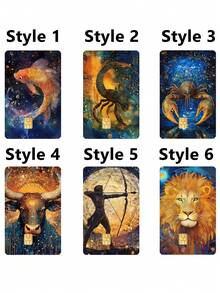 12 Zodiac Sign Sticker Set, Including Capricorn, Pisces, Gemini, Leo And Virgo Constellation Patterns, Matte Solid Color Design. These Frosted Solid Color Stickers Are Waterproof, Scratch-Resistant, Anti-Slip And Privacy-Protecting. Suitable For Decorating Credit Cards, Bank Cards And Transportation Cards. A Fun Gift For Husband, Wife And Friends. - Multicolor - View 2