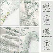 Miscarriage Gifts For Mothers, Miscarriage Memorial Blanket, Memorial Sympathy Gift, Condolence Ideas For Mom - Little Hugs From Heaven, Ideal Valentine's Day Gift For Her/Him Perfect Gift For My Sister Bestie, Ideal Warmhearted Gift For Girlfriend, Thoughtful Souvenir For Boyfriend, Cozy Gift For Best Friend, Personalized Gift For Him/Her, For Pets, Sofa, Bed, Car, Bedroom, Living Room, Office, Outdoor Camping, Beach, Wall Decoration, Bedroom Decor, Halloween Blanket, Fall Decor, Christmas Decor, Office Decoration - 彩色 - 查看 8