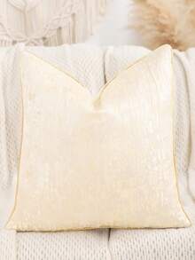 1件/2件金色装饰抱枕套，提花仿丝奢华农舍风格，适用于客厅、沙发、卧室、家居装饰，礼品 - 杏色 - 查看 12