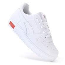 kit 2 Tênis Infantil Menino Menina Unissex Colorido Escolar Casual Esportivo Calçado Do 26 Ao 33 Confortável Dia A Escola Azul E Laranja Neon Moderno Estiloso Fashion Kids Divertido Color Black Crianças Resistente Macio Fácil De Calçar Cadarço Sola Antiderrapante Brincar Passeio Moda Masculino Feminino Meninos Meninas - KIT 2 BRANCOS - Visão 4