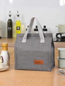 1pc A-Z Letter Large Capacity Hook And Loop Sealed Travel Portable Lunch Bag, Handbag, Outdoor Insulated Lunch Box Bag, Suitable For Work, Office, School, Waterproof, Keeps Food Fresh And Warm, Aluminum Foil Insulation Container, Suitable For Outdoor Dining, Work , Home, Restaurant, Beverages, Candy, Fruit, Pastries, Snacks, Nuts, Lunch Bag - Multicolor - View 87