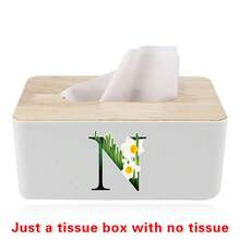 Tissue Box Table Napkin Rings Tissue Case Paper Box Container Bamboo Cover Solid Wood Car Storage And Organization Box Home Table Decoration - Flower Color - View 32