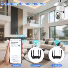 Cámara Inteligente|Monitoreo Hogar|2nlf®Cámara Inalámbrica |4MP|1080P|Bluetooth Configuración|360° Pan Tilt|Audio Bidireccional|Visión Nocturna Color|Detección Humana|Seguimiento Movimiento|Alerta Inmediata|Grabación Micro SD|Almacenamiento en la Nube|Instalación Fácil|Eseecloud App|Hogar|Exterior|Oficina|Apartamento - Tipo de Enchufe A USA (110-127V) - Ver 7