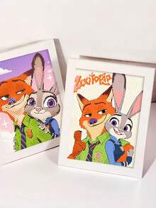 1件装钻石画套装，DIY水晶钻石马赛克画，钻石，画布，家居墙面装饰，情人节手工礼物