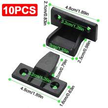 10x For Keku Push In AS Fitting Press Fit Panel Clips Kitchen Plinth Fastener - Black - View 2