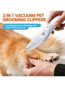 Wireless Dog Nail Trimmer, Strong Suction, Automatic Hair Collection, USB Rechargeable, Low Noise, Suitable For Small & Large Dogs/Cats, Pet Grooming Tool, Ergonomic Design, Durable, Dog Grooming Tool, Pet Owner - Multicolor - View 2