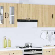 vidaXL Armadio murale da cucina Kalmar chêne sonoma bois d'ingénierie - Castano - Visualizzare 4