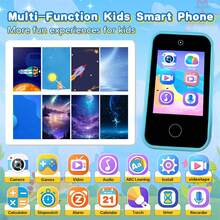 Kids Smart Phone Toy, Equipped With 2.8-Inch HD Touch Screen, Shark-Shaped Design, Suitable For 3-12 Year Old Boys And Girls, Ideal Christmas And Birthday Gift, Built-In Educational Games, Dual Cameras And Music Player - Multicolor - View 4