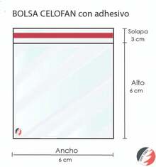 TendenciaBolsa Celofán Mini Con Adhesivo 6x6cm 100pzas Empaque DulceCalidad premium - 1 - Ver 4