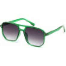 cuadrado gafas de sol para mujeres hombres vintage de moda marco de lentes de sol - 022 Montura verde transparente / lentes gris degradado - Ver 8